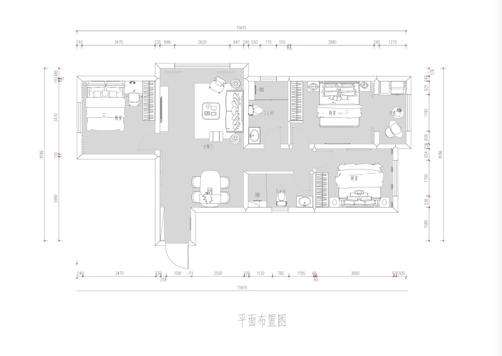 東南智匯城現(xiàn)代簡約風格戶型圖裝修效果圖